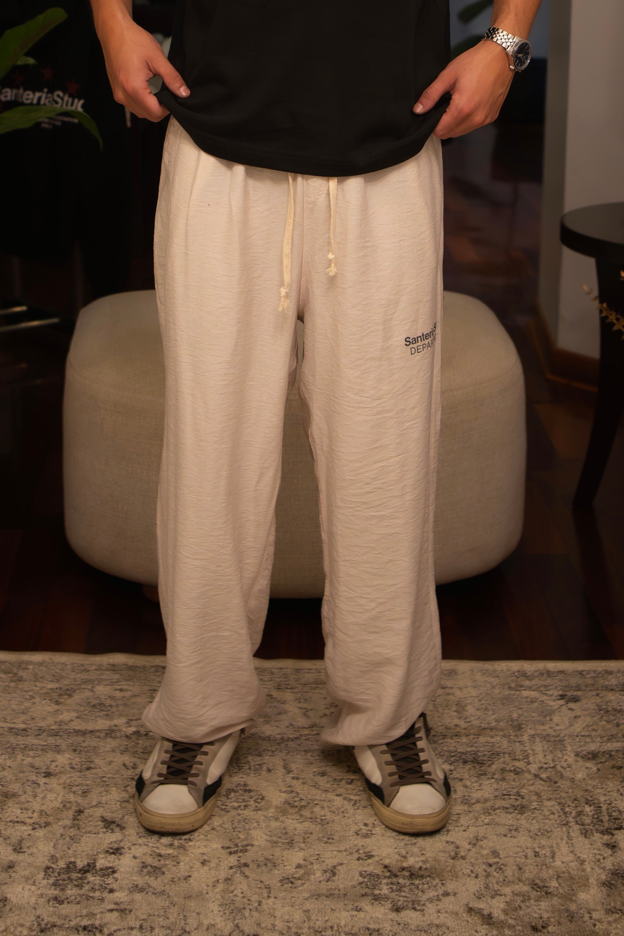 DEPT OFF-WHITE LINEN PANT